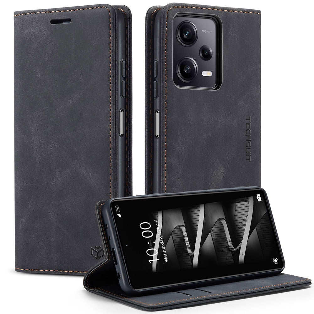 Techsuit Confy Cover preklopna torbica za Motorola Moto G32 – črna