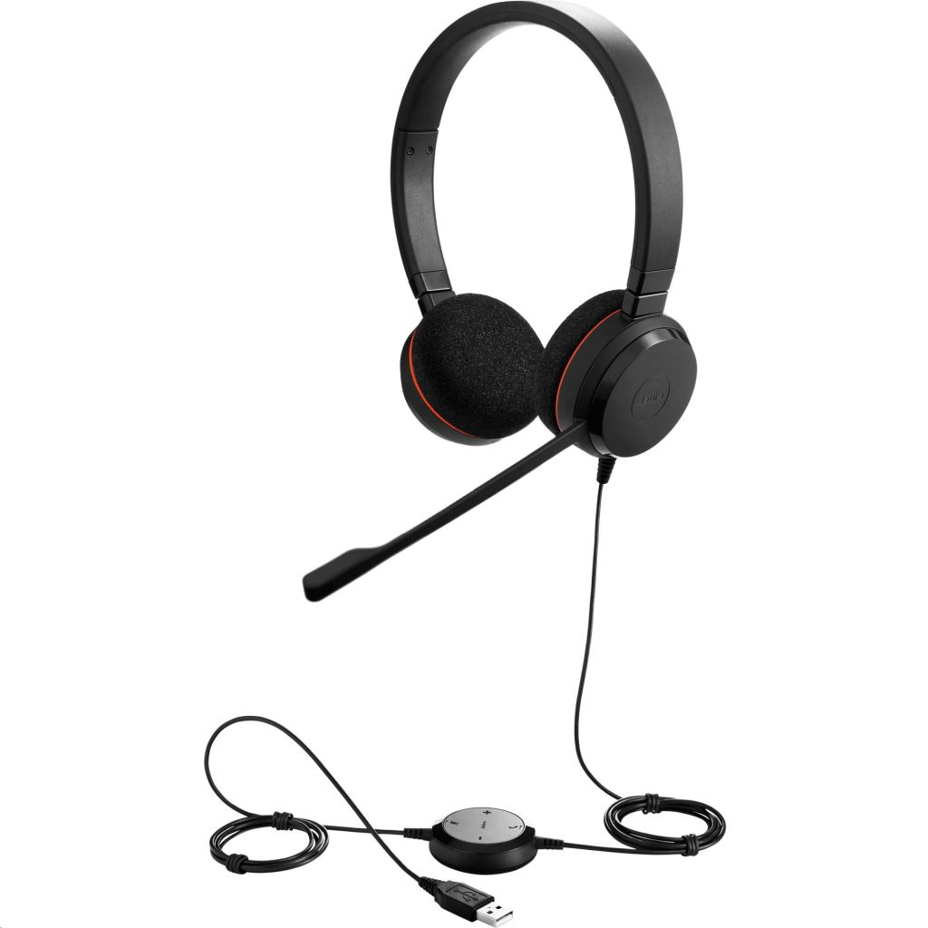 Jabra Evolve 20 UC Stereo Slušalice Žičano Obruč za glavu Ured / pozivni centar USB Tip-A Crno