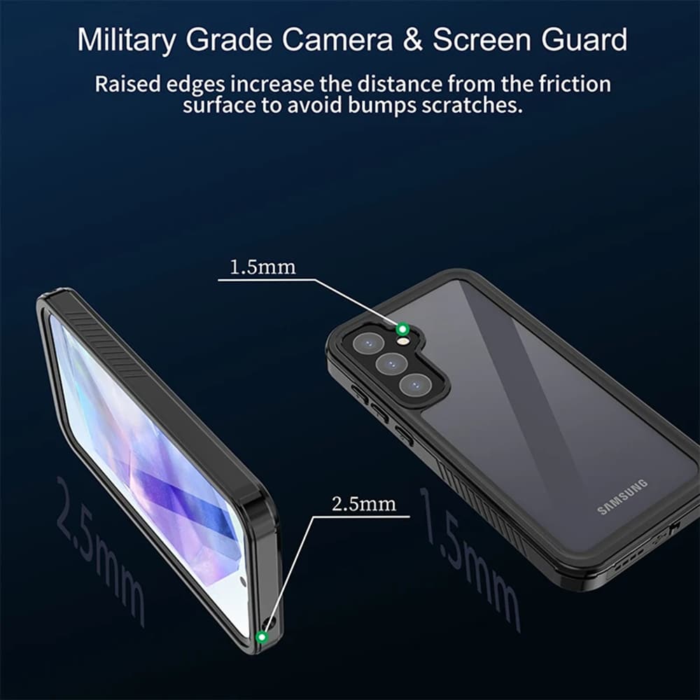 ShellBox - Vodootporna IP68 360° maska za Samsung Galaxy A55 5G - Crna