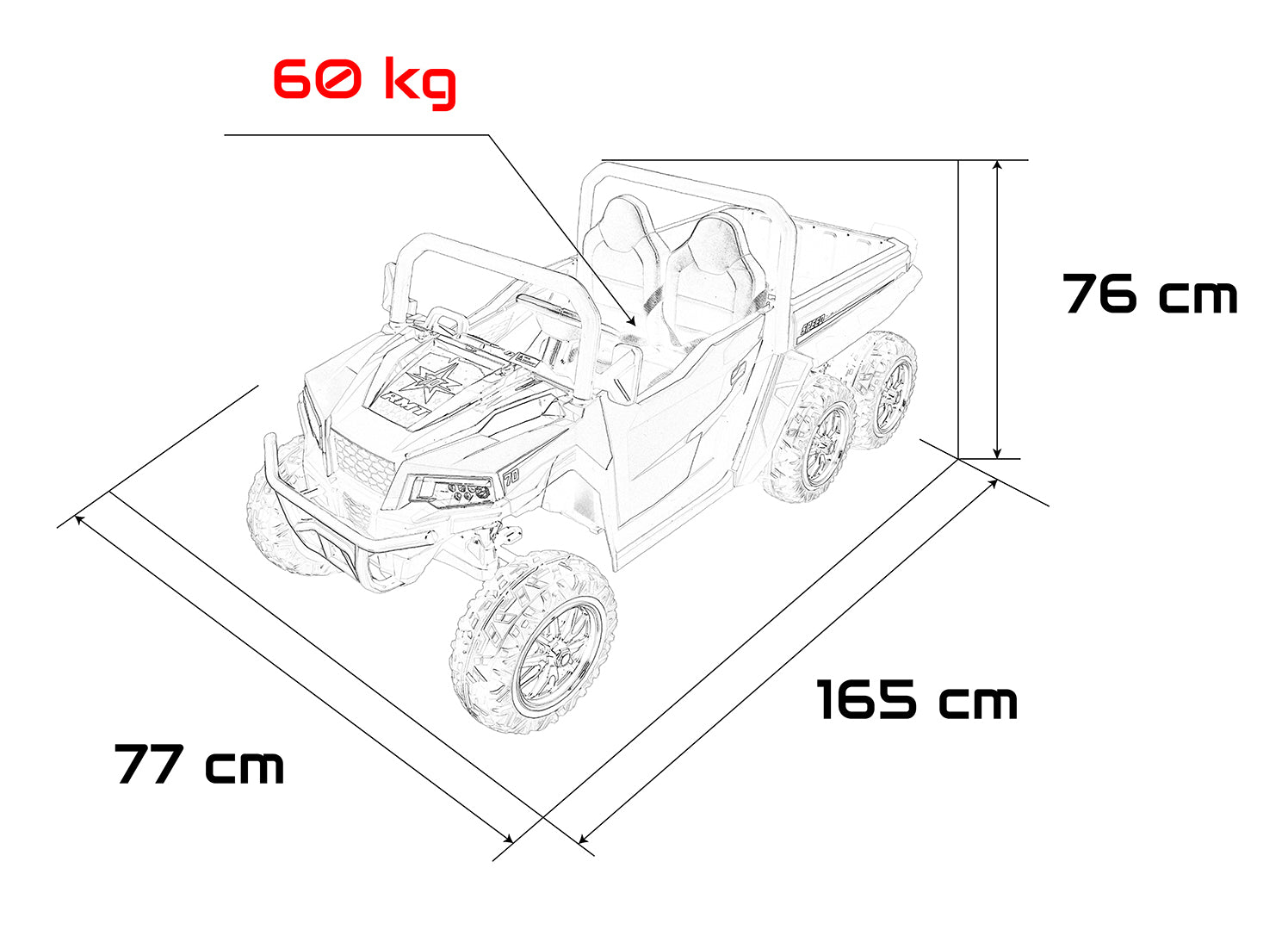 Auto na akumulator Farmer Truck X-POWER 4x4 - DVOSJED - narančasti