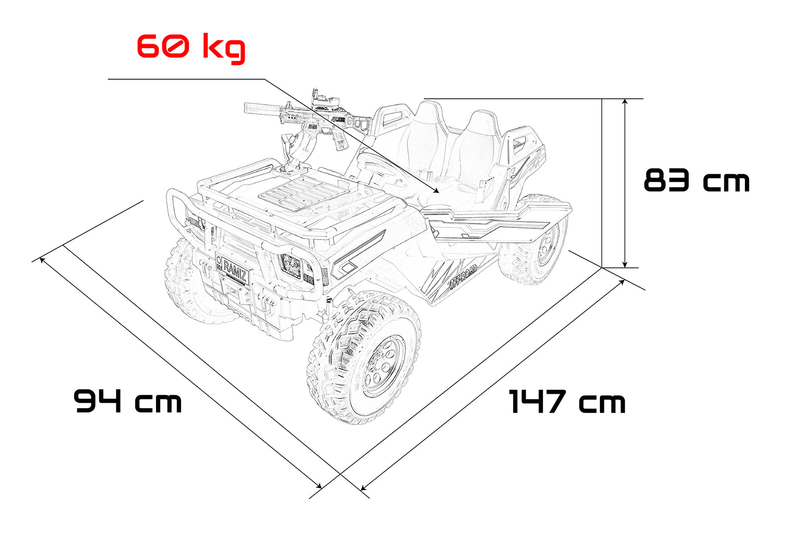 Buggy PROSPECTOR 4x4 STRONG Black