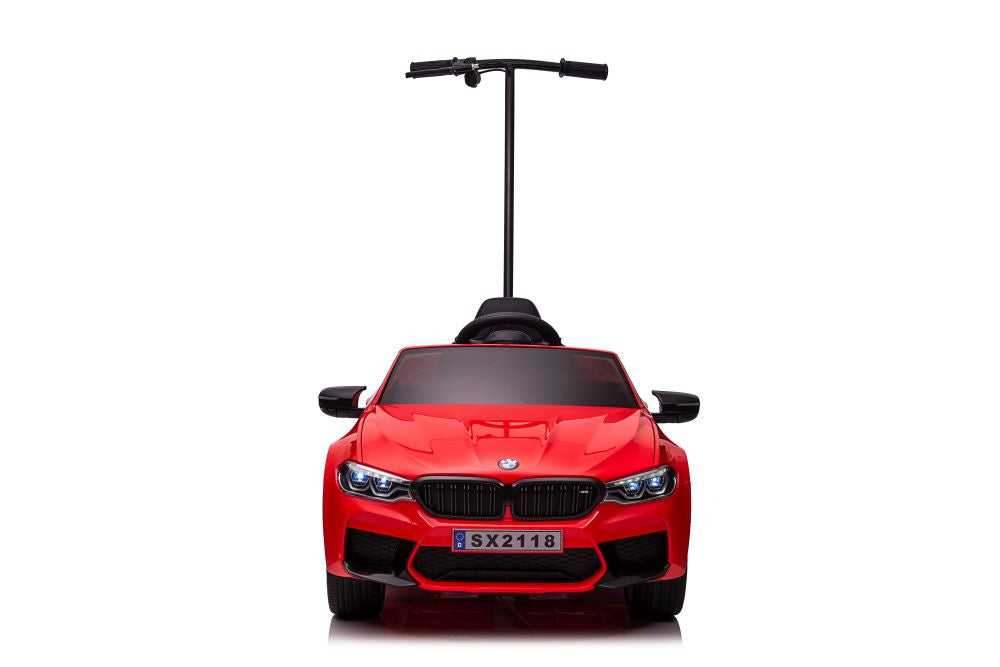 Licencirani auto na akumulator BMW M5 + platofrma za roditelje - crveni/lakirani