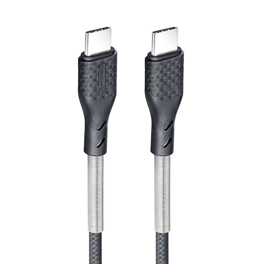 FORCELL karbonski kabel Type C v Type C 3.0 QC Power Delivery PD60W CB-02C črn 1 meter