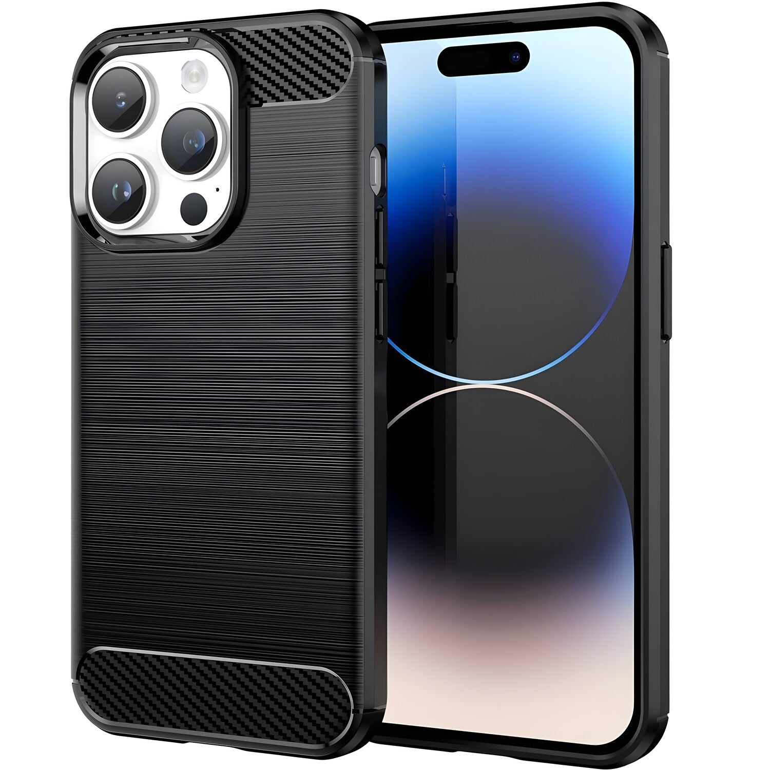 Futrola Carbon Shield TPU za Apple iPhone 14 Pro - Crna KP38128
