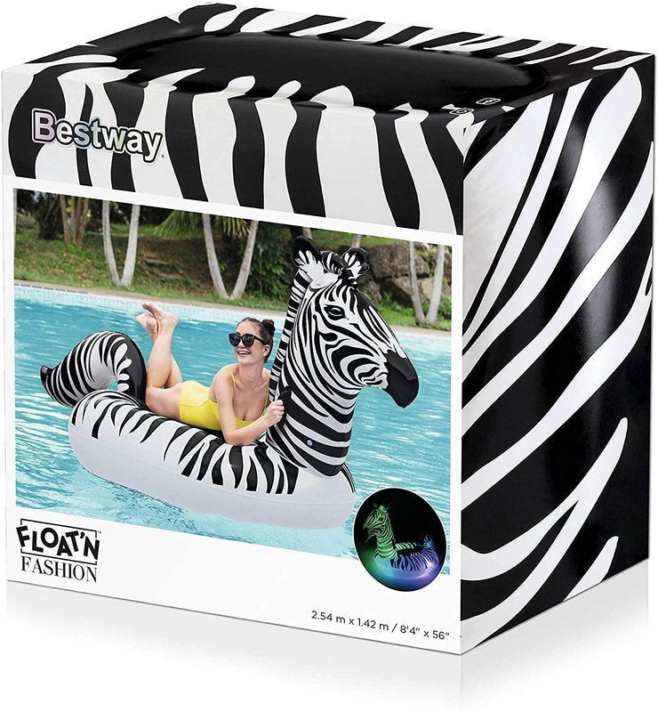 Madrac na napuhavanje Zebra LED 254 x 142 cm Bestway 41406