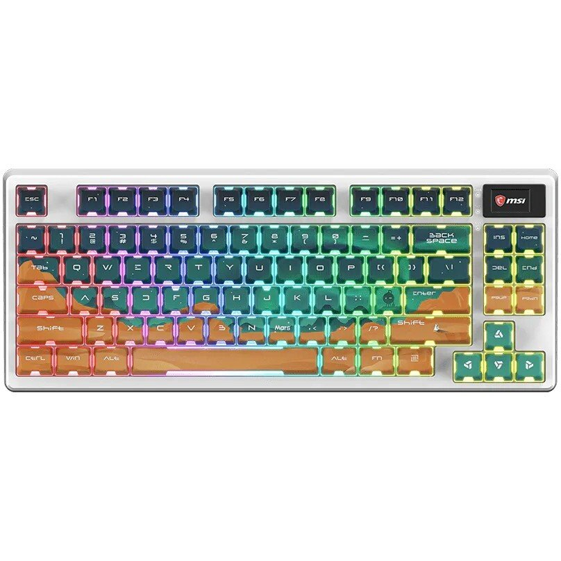 MSI FORGE GK600 TKL WIRELESS MARS tipkovnica Igranje USB + Bluetooth QWERTY US Međunarodna Višebojno