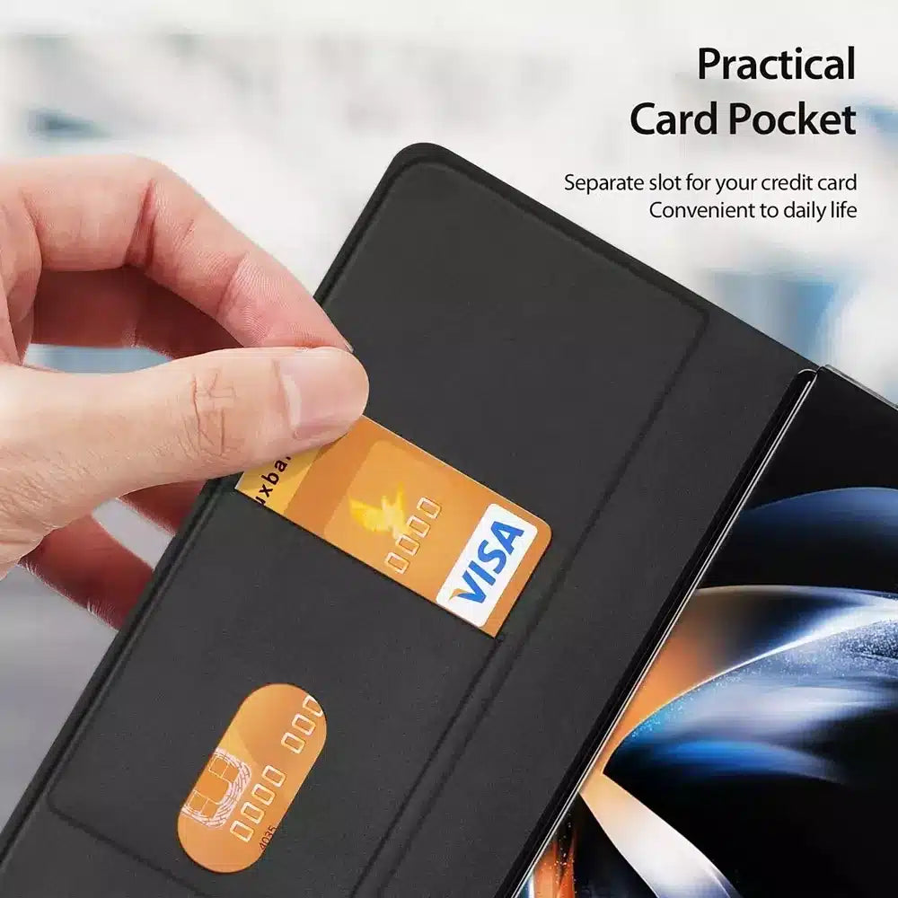 DUX DUCIS Bril - usnjena torbica za Samsung Galaxy Z Fold5 5G črna