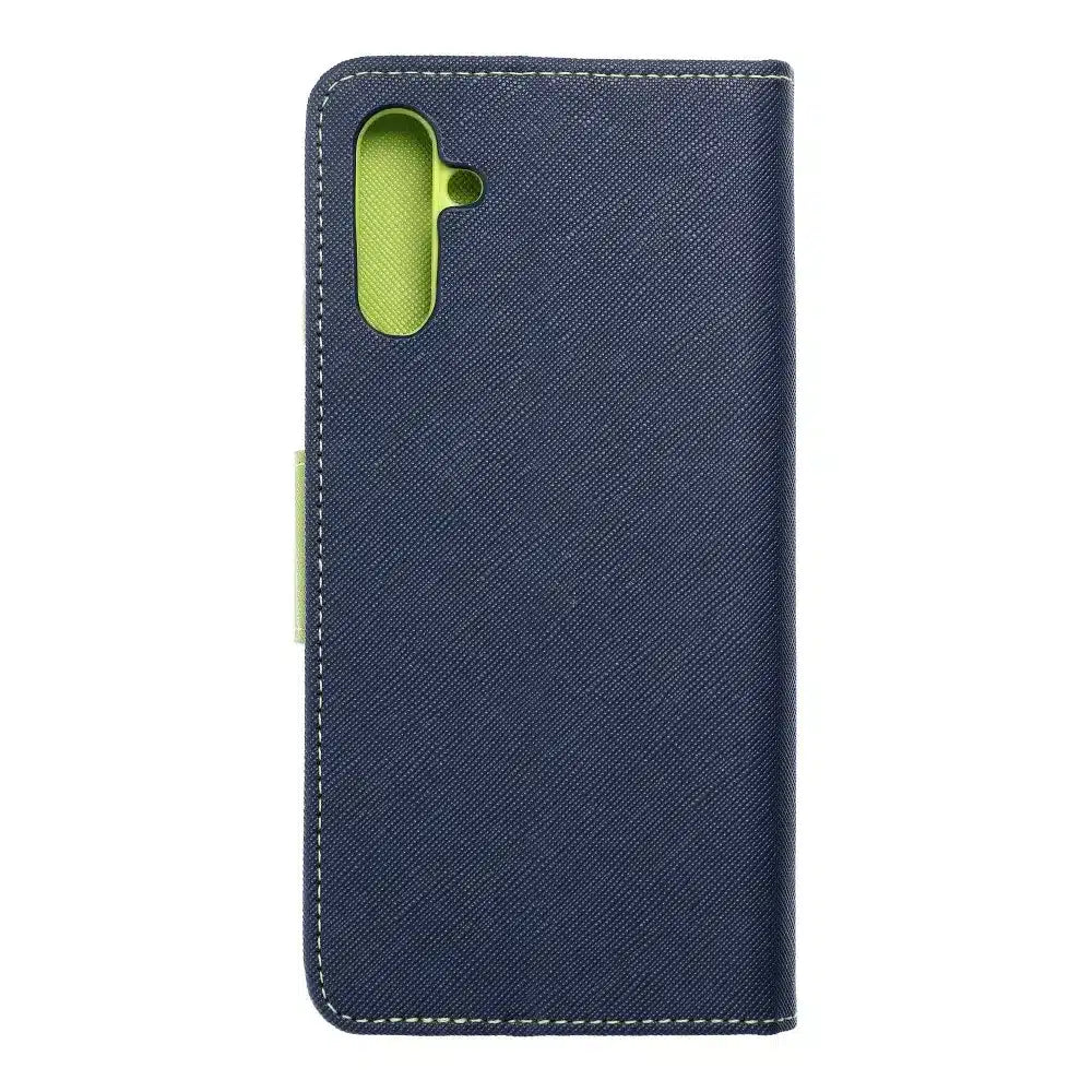 FANCY book preklopna torbica za SAMSUNG GALAXY A13 5G / A04S modra/limetina