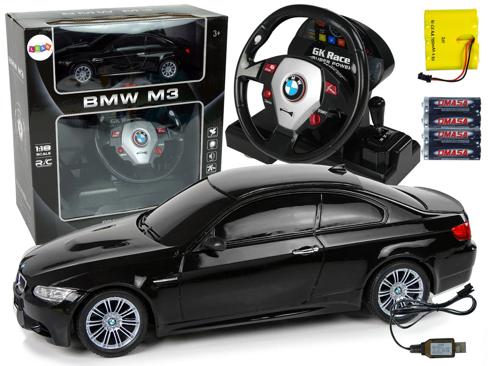 Licencirani auto na daljinsko upravljanje BMW M3 2.4G 1:18 - crni