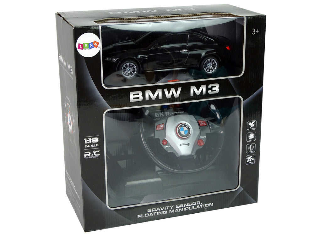 Licencirani auto na daljinsko upravljanje BMW M3 2.4G 1:18 - crni