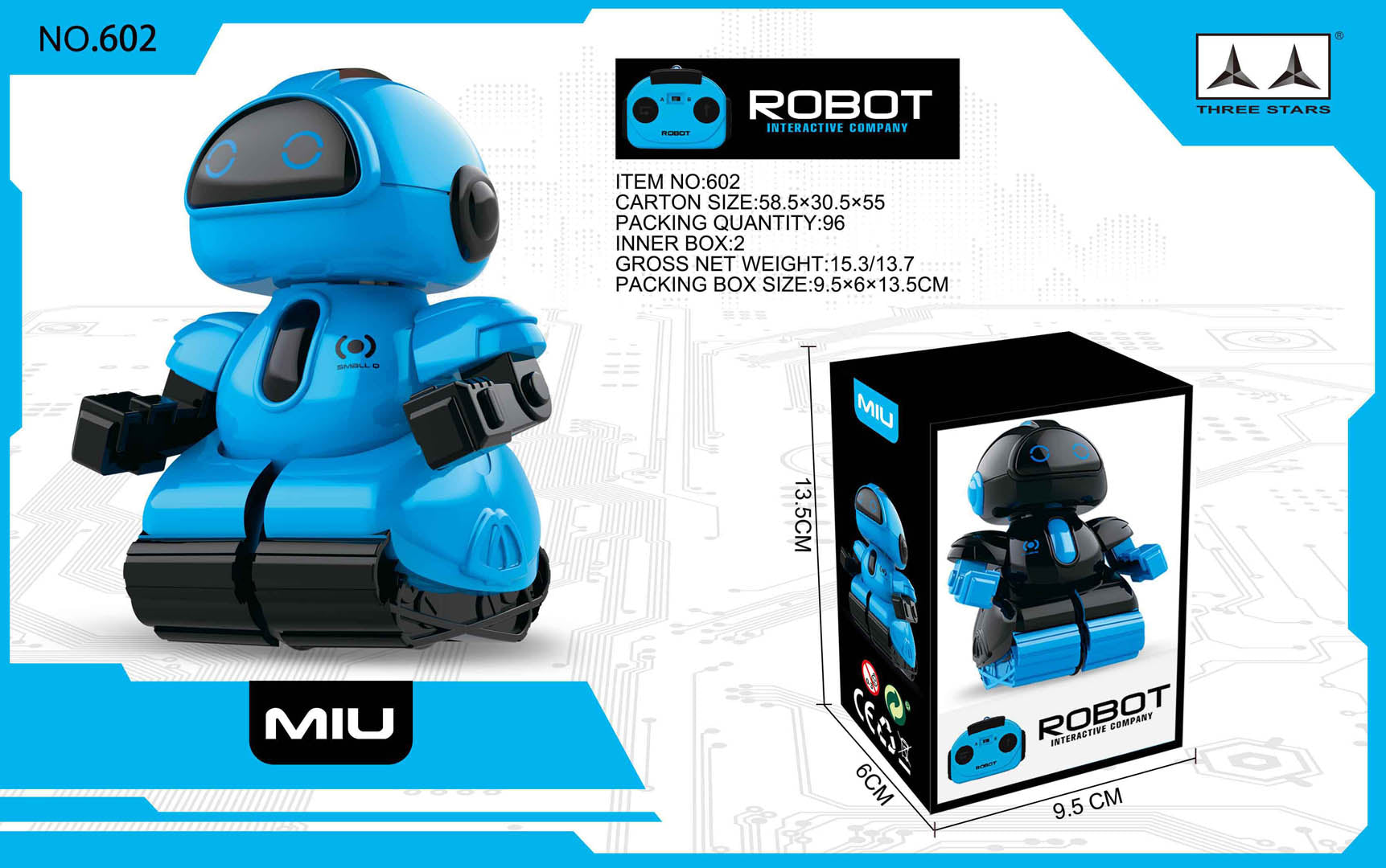 Robot R/C SMALL Q Black