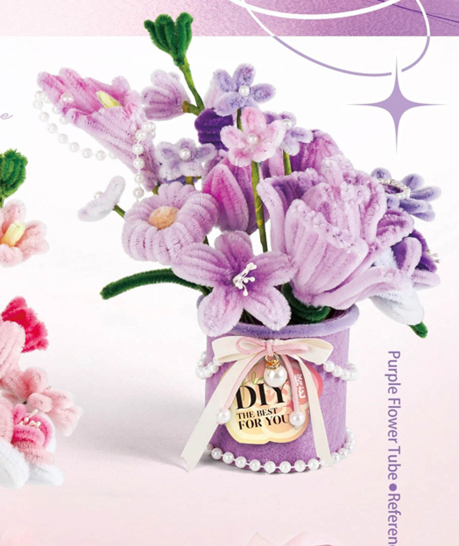 DIY Soft Flower Set Purple Bouquet