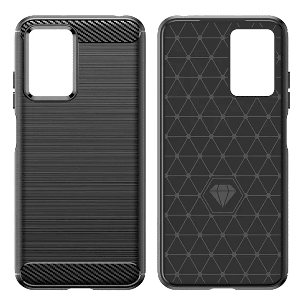 Techsuit - karbonska silikonska maska za Xiaomi Redmi 10 5G - črna