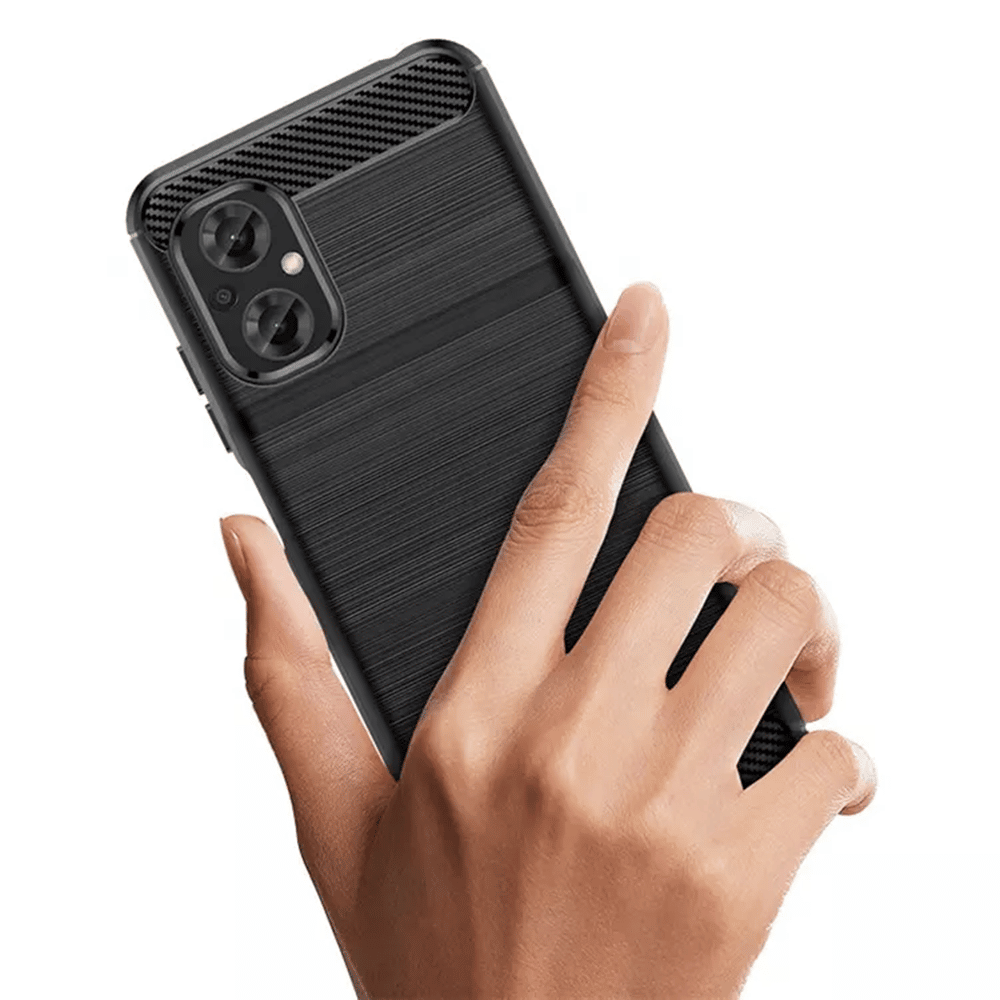 Techsuit - Carbon Silicone ovitek za Xiaomi Poco M5 - črna