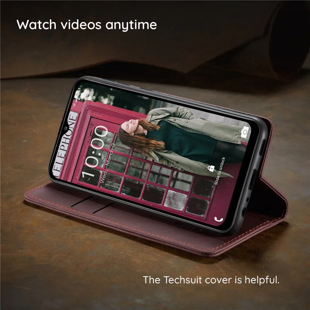 Techsuit Confy Cover preklopna torbica za Honor 200 Lite – črna