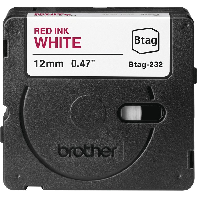 Brother BTAG-232 traka za izradu naljepnica Crveno na bijelom