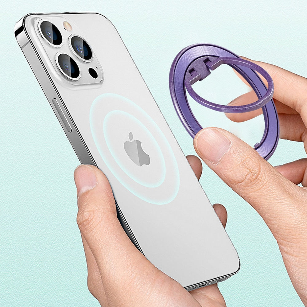 Techsuit – MagSafe telefonski obroč (MPR2) – Okrogla oblika – aluminijeva zlitina – oranžna