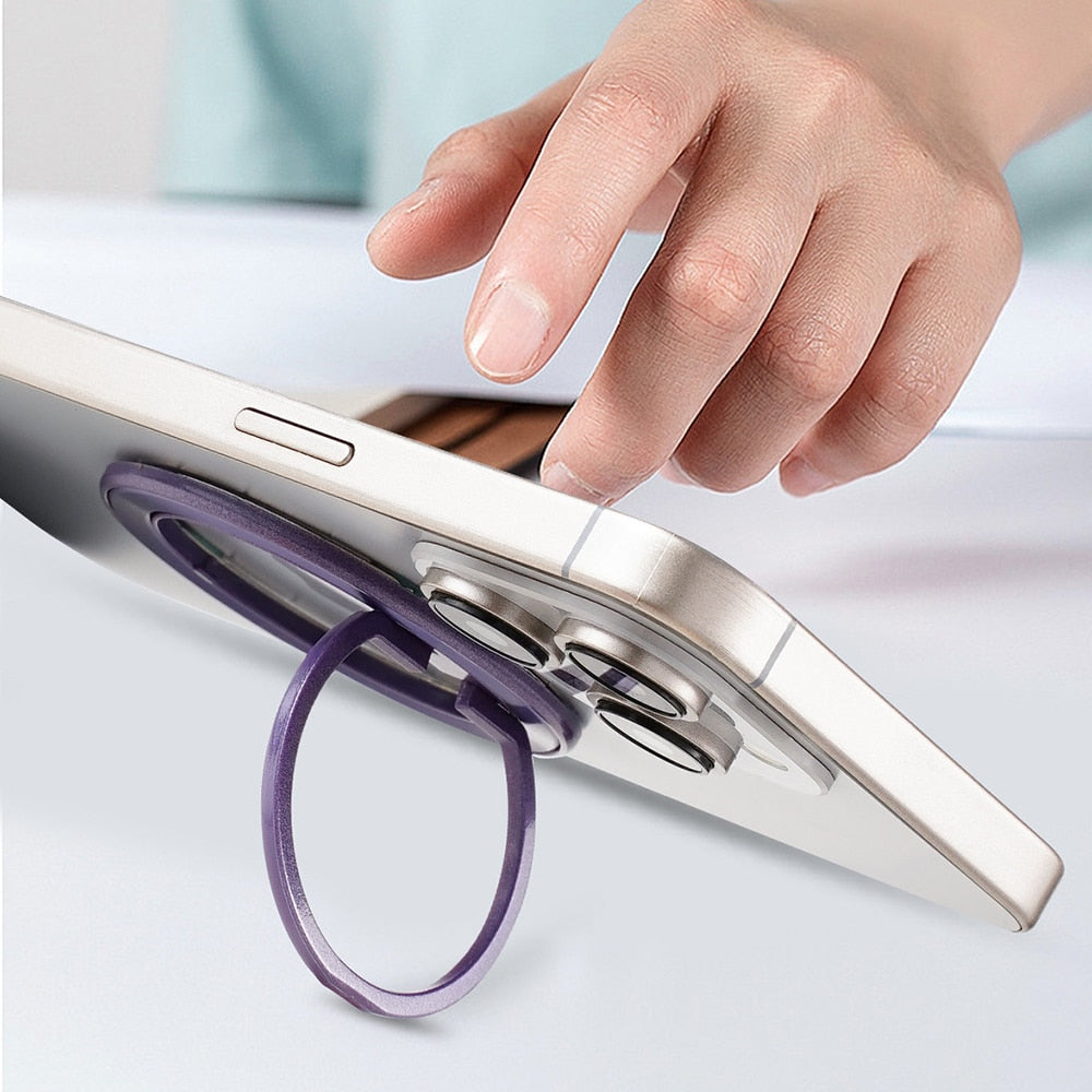Techsuit – MagSafe telefonski obroč (MPR2) – Okrogla oblika – aluminijeva zlitina – oranžna