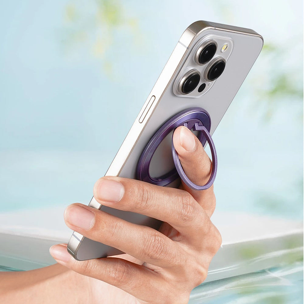 Techsuit – MagSafe telefonski prsten (MPR2) – Okrugli oblik- aluminijska legura – Ljubičasta