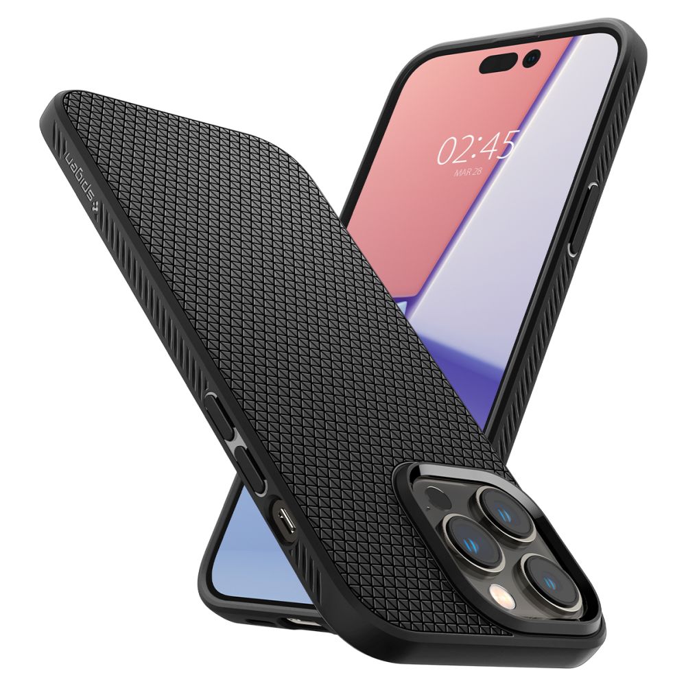 Spigen - Liquid Air - iPhone 14 Pro - mat črna