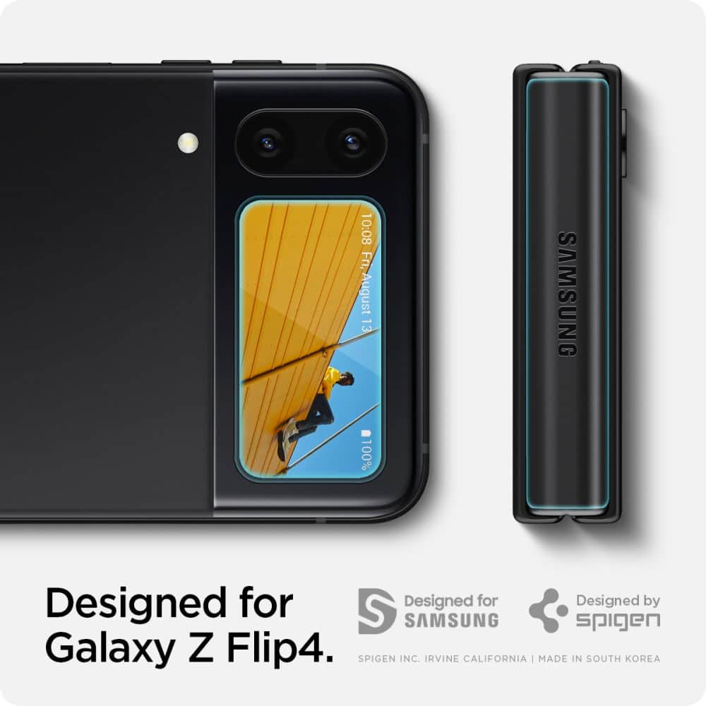 Spigen Zaščita zaslona GLAS.tR Polno prekrivno steklo + folija za tečaje za Galaxy Z Flip 4