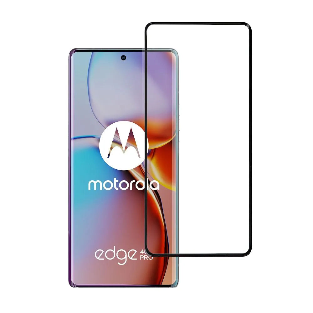 Blue Star 5D kaljeno steklo za Motorola Edge 40 Pro - črno