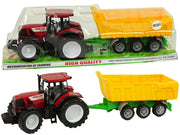 Traktor za igru s kiper prikolicom 50 cm - crveno/žuti