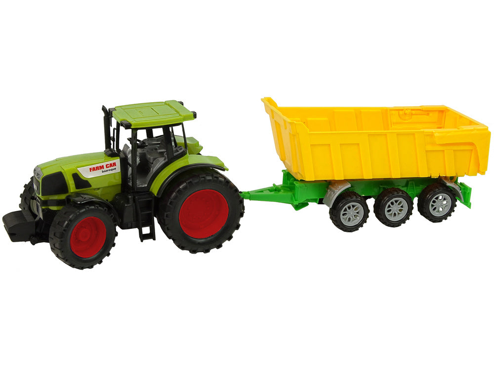 Traktor za igru s kiper prikolicom 50 cm - crveno/žuti