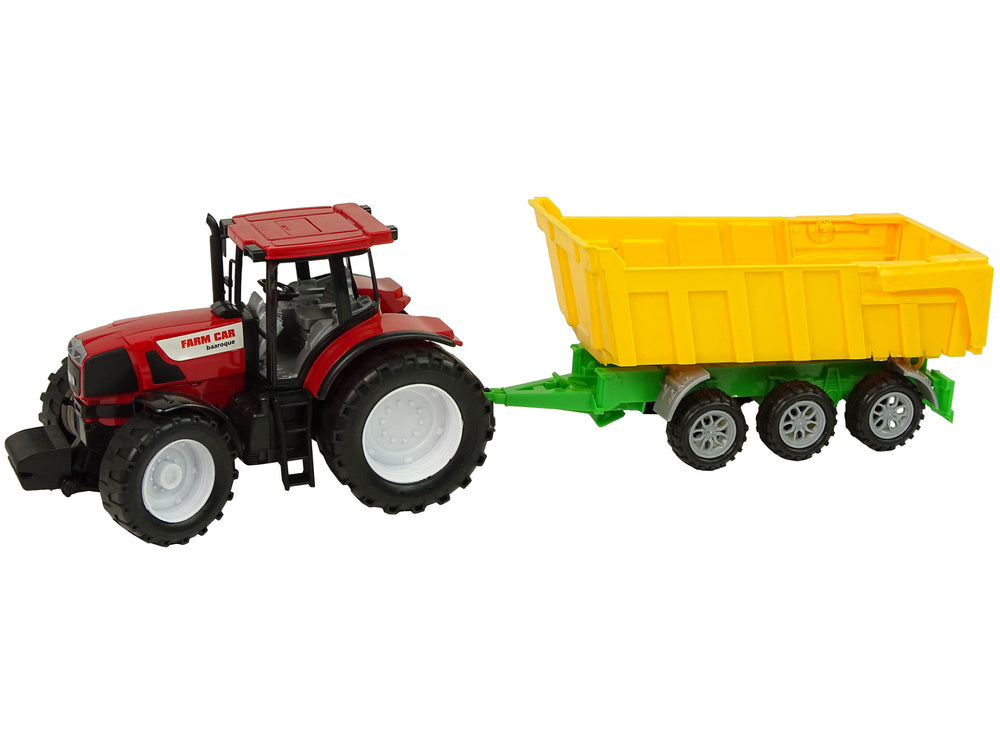Traktor za igru s kiper prikolicom 50 cm - crveno/žuti