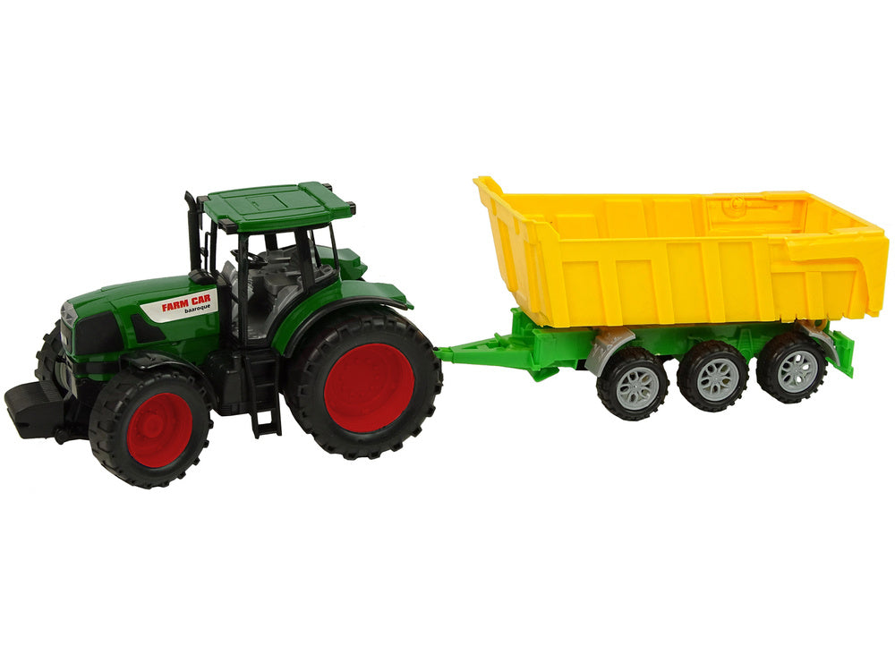 Traktor za igru s kiper prikolicom 50 cm - crveno/žuti