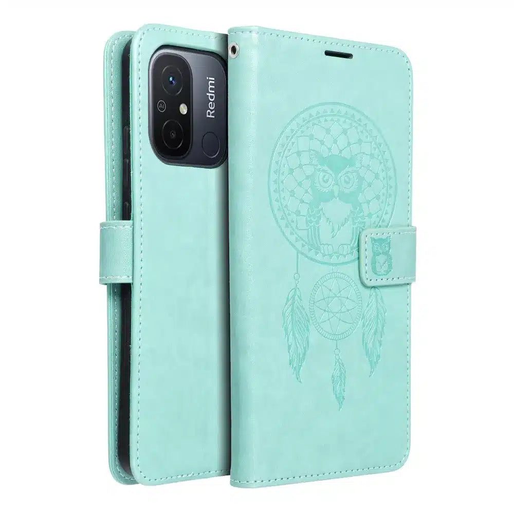 MEZZO Book case preklopna torbica za XIAOMI Redmi 12C – dreamcatcher zelena