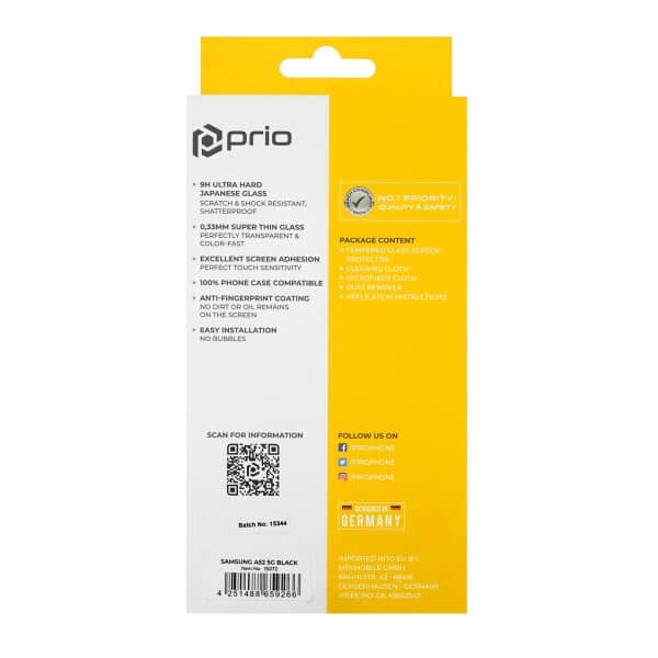 PRIO 3D zaščitno steklo iz kaljenega stekla za Samsung A52s / A52 / A52 5G črno