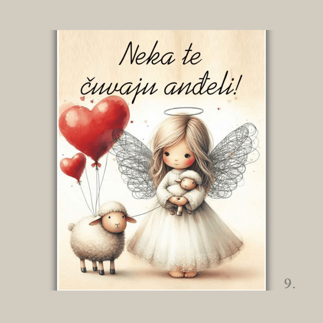 Magneti "Naj te čuvajo angeli" – nežen spomin za krst, rojstvo in posebne trenutke