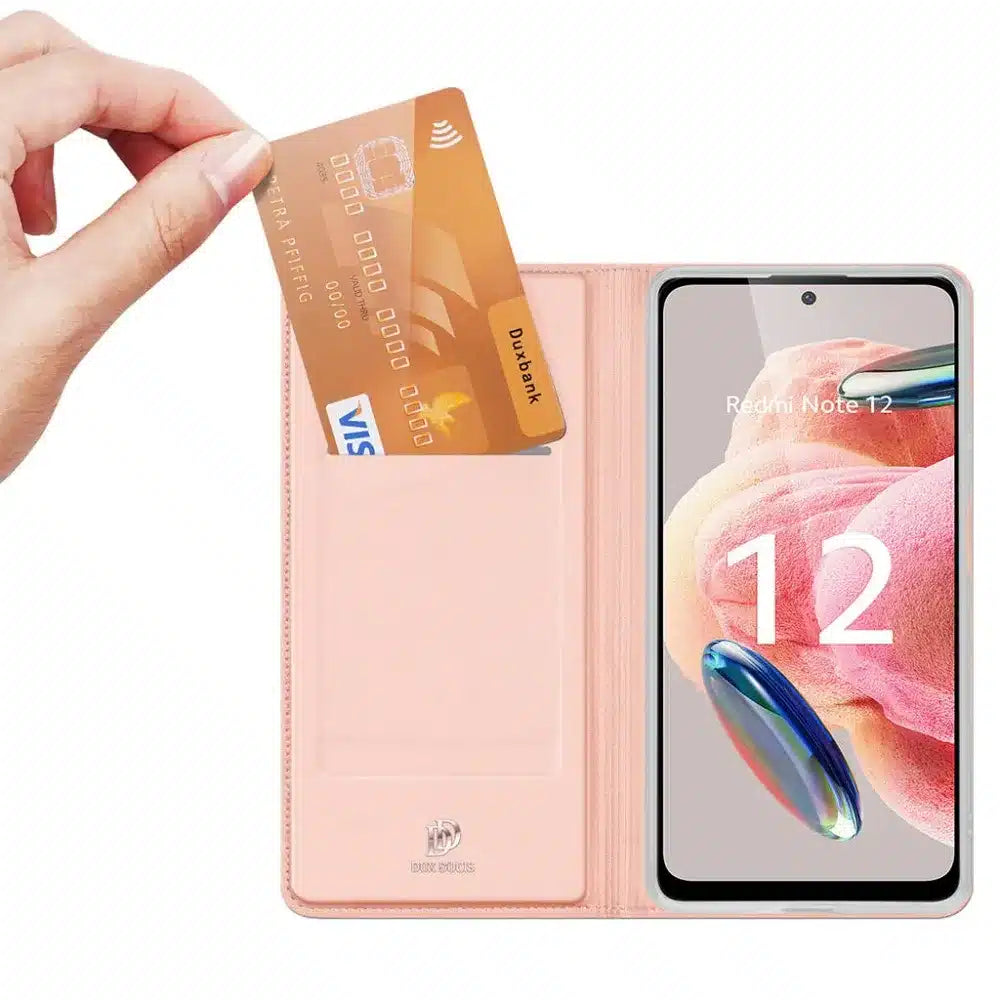 DUX DUCIS Skin Pro – preklopna torbica za Xiaomi Redmi Note 12 4G roza