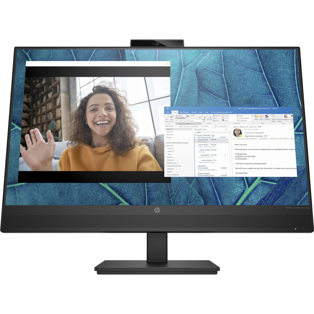 HP M27m Conferencing Monitor računalni monitor 68,6 cm (27") 1920 x 1080 pikseli Full HD Crno