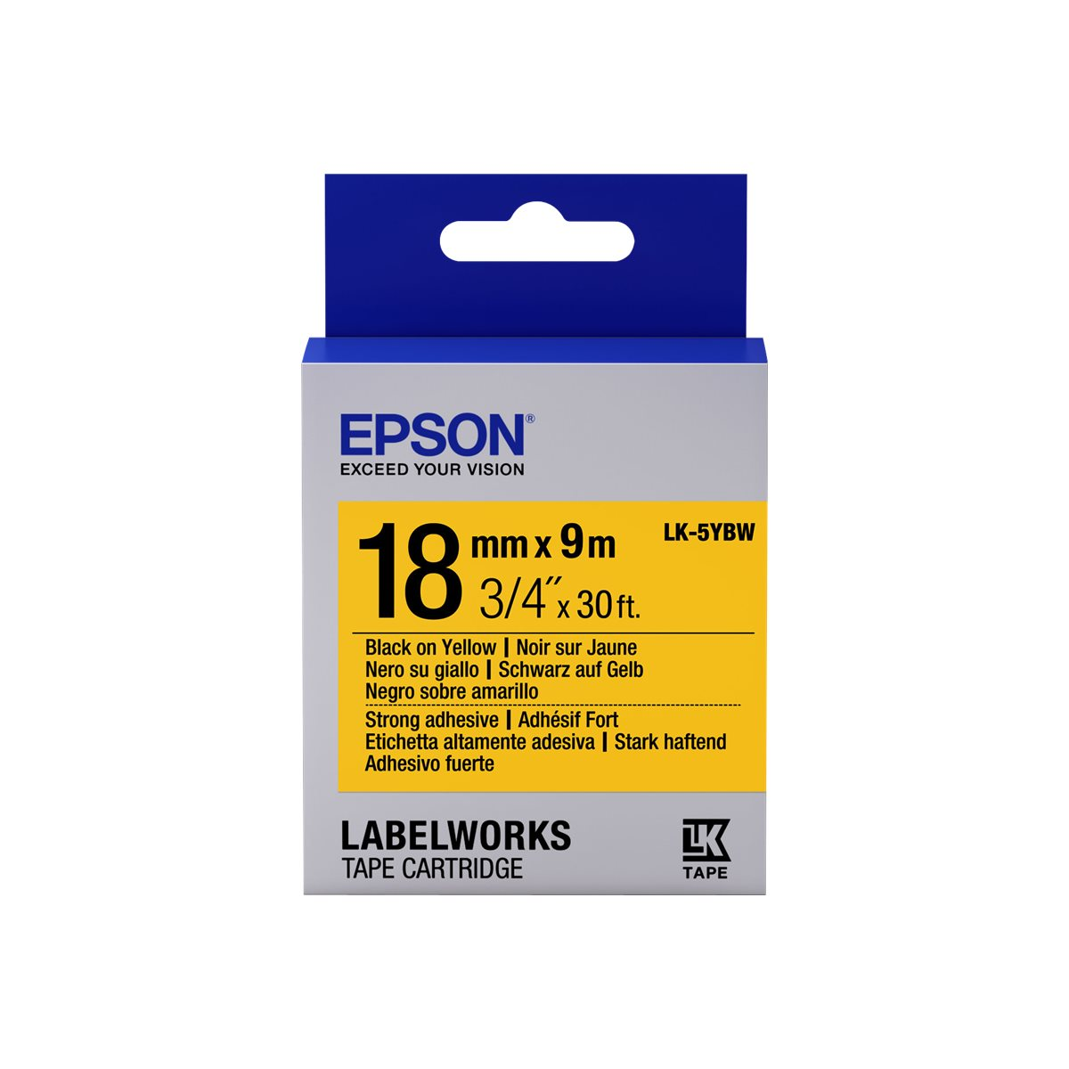 Epson LK-5YBW traka za izradu naljepnica Crno na žutom