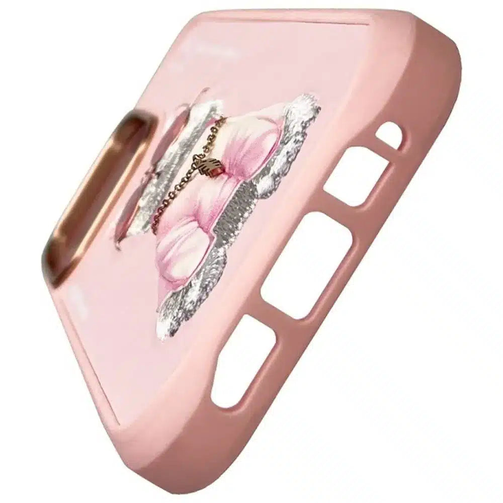 NIMMY GLASSES COOL CAT etui za iPhone 16 Pro roza