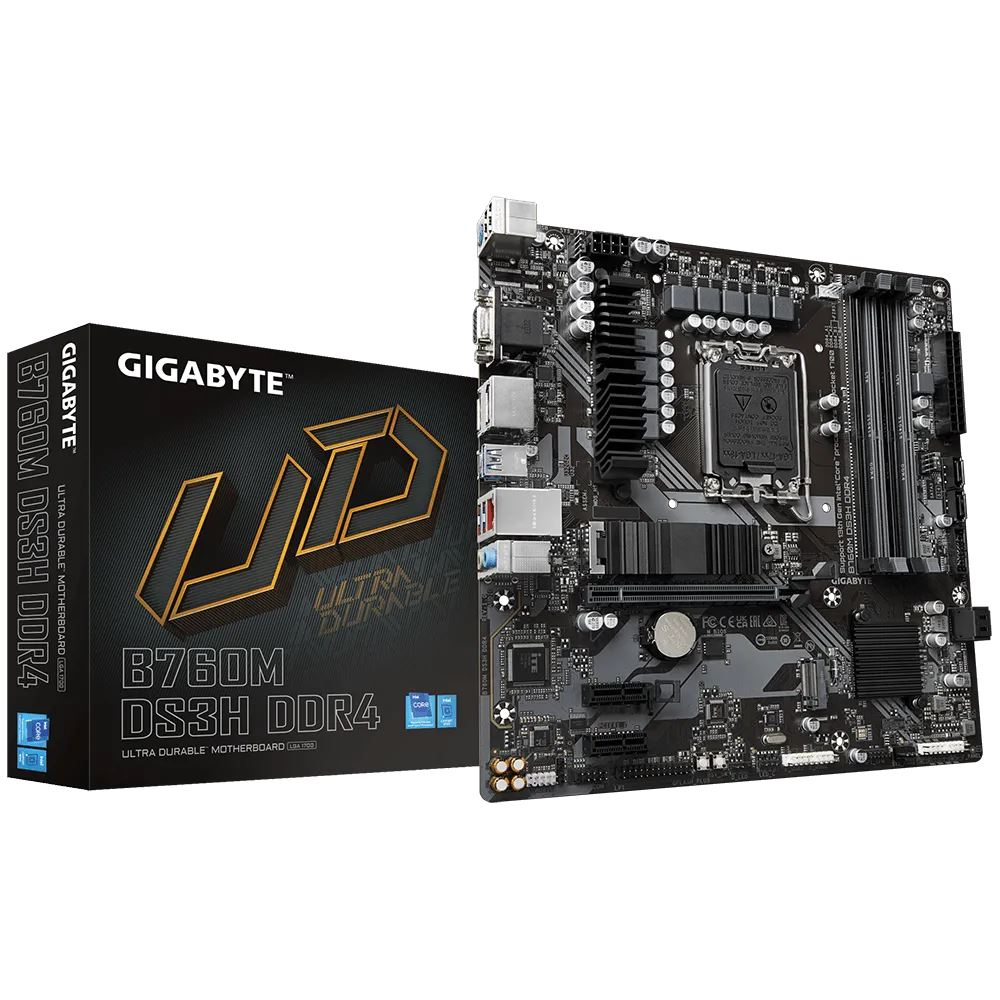 Gigabyte B760M DS3H DDR4 matična ploča Intel B760 LGA 1700 Mikro ATX