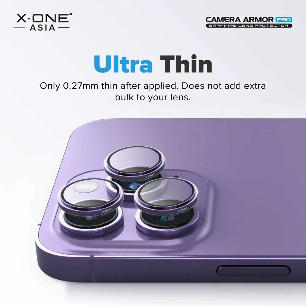 X-ONE safirno steklo za objektiv kamere Camera Armor Pro – za iPhone 15 /15 Plus, srebrno