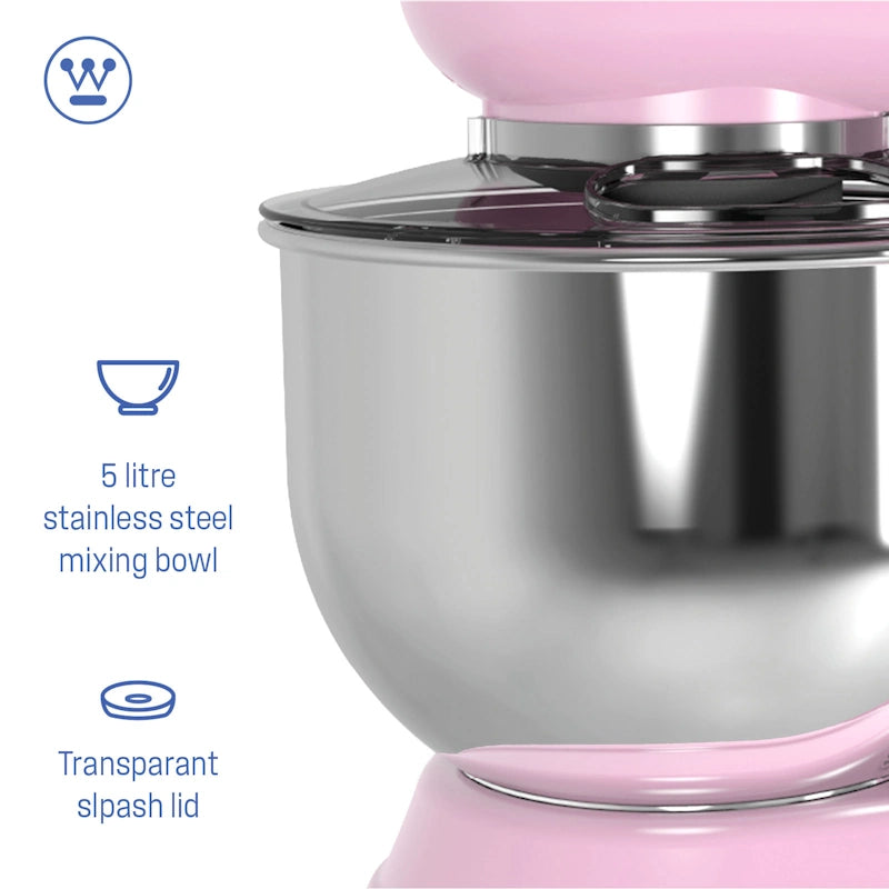 Westinghouse Retro Pink stoječi mešalnik