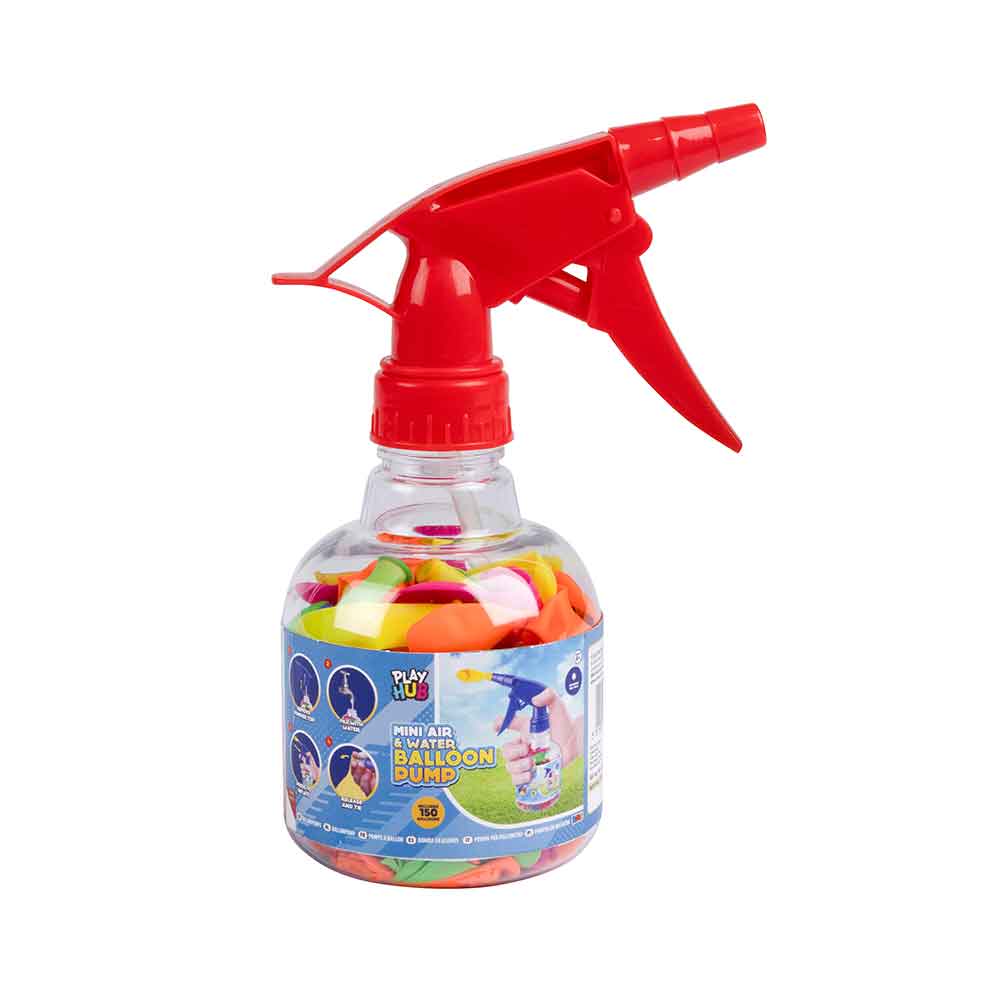 Mini pumpa za vodene balone – set s 150 balona za ljetnu zabavu - Crvena