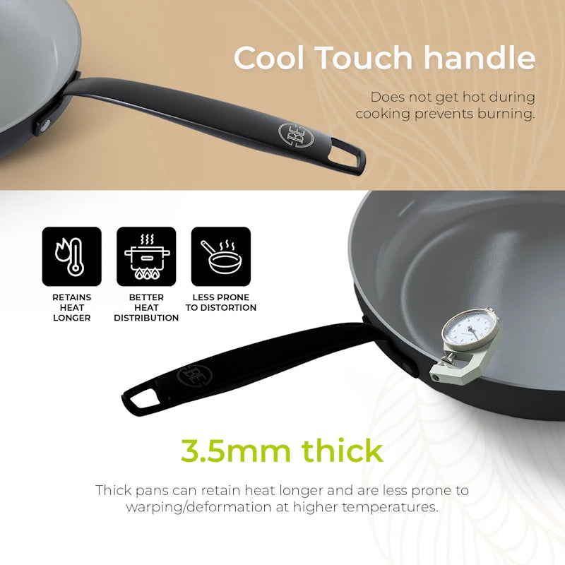 BE Living Frying Pan Essential Black 28 cm