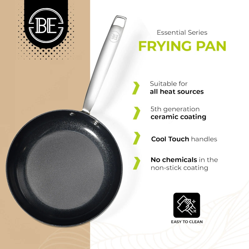 BE Living Tava Essential Black 30 cm troslojni nehrđajući čelik