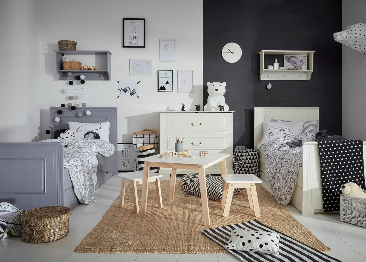 Bellamy Ines Junior krevet 200x90 cm s ladicom/dodatni ležaj, grey