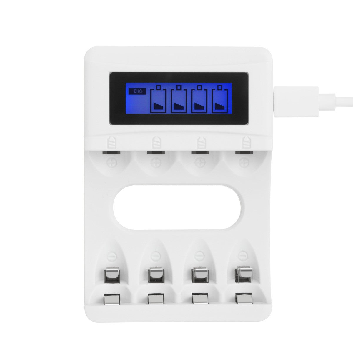 DELTACO Ultimate Ni-Mh USB punjač, AA/AAA baterije 100-240V AC, 50/60 Hz, 01A Max