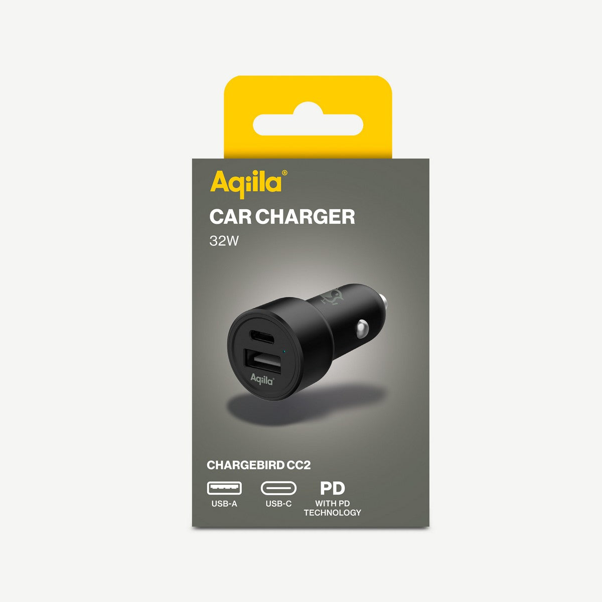 Aqiila Chargerbird CC2 Carcharger USB-C + USB-A