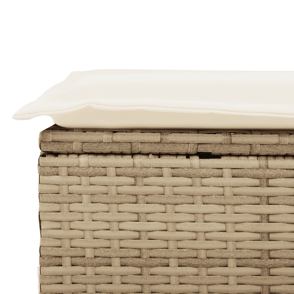 5-dijelni vrtni set sofa s jastucima bež od poliratana 83 x 62 x 69 cm