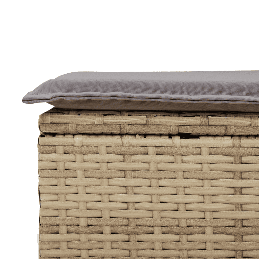6-dijelni set vrtnih sofa s jastucima bež od poliratana 65.5 x 62 x 69 cm