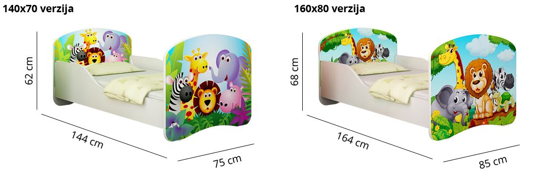 Dječji krevet ACMA s motivom 160x80 cm 37 Nogometaš