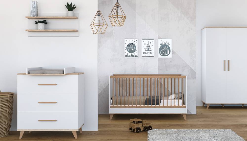 Faktum Flip kinderbet/krevet 2u1 140x70 cm, White-Oak